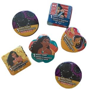 6 Magic Towels Marvel Disney DC Princesses Superhero Kids Magic Towels